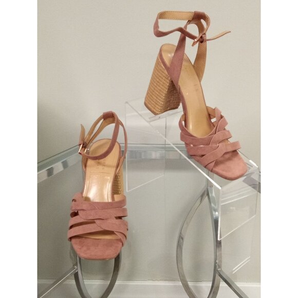 Women's Pink Lauren Conrad Memory Foam Heels Size 8.5M - Picture 1 of 8